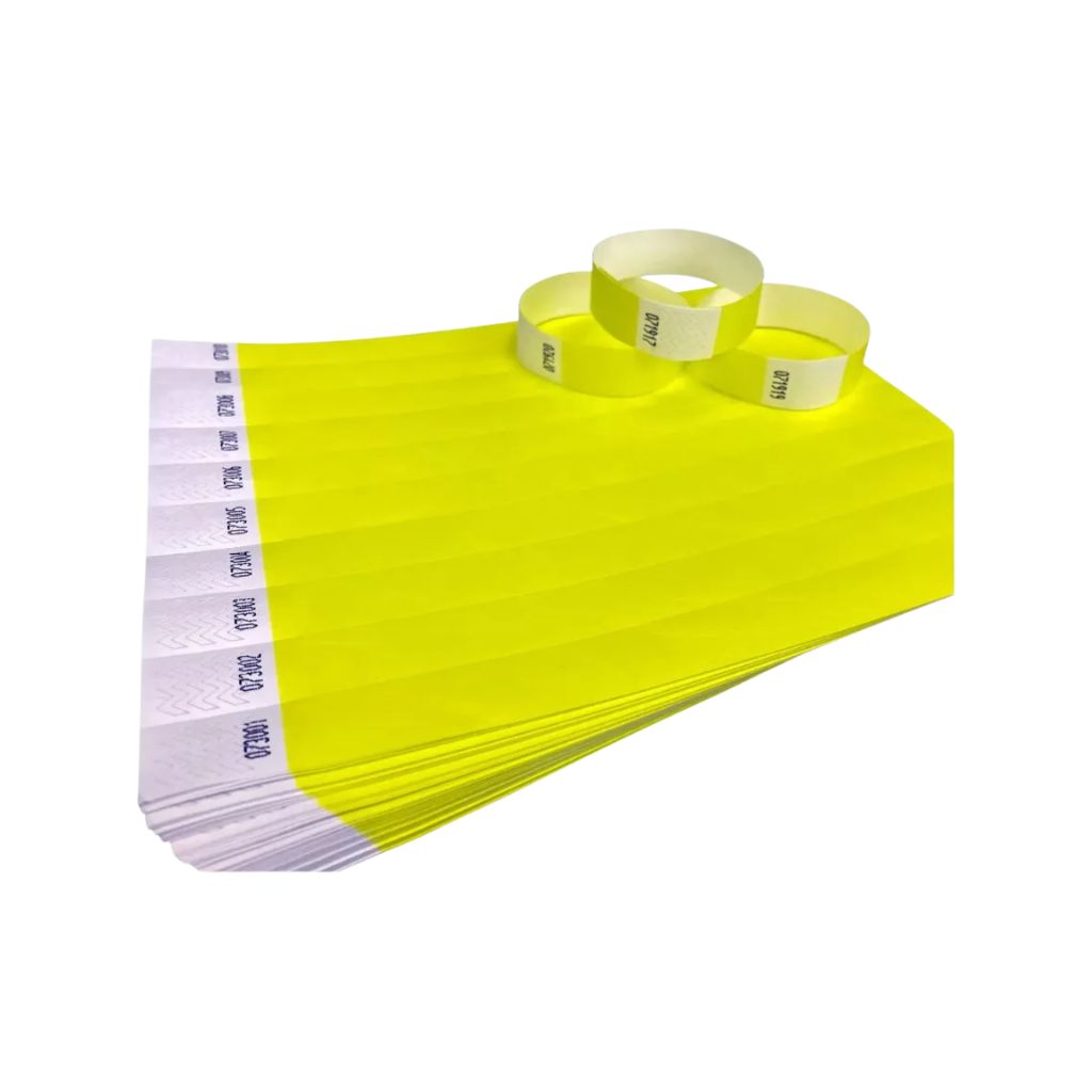 pulsera tyvek amarillo pulsera tyvek amarillo